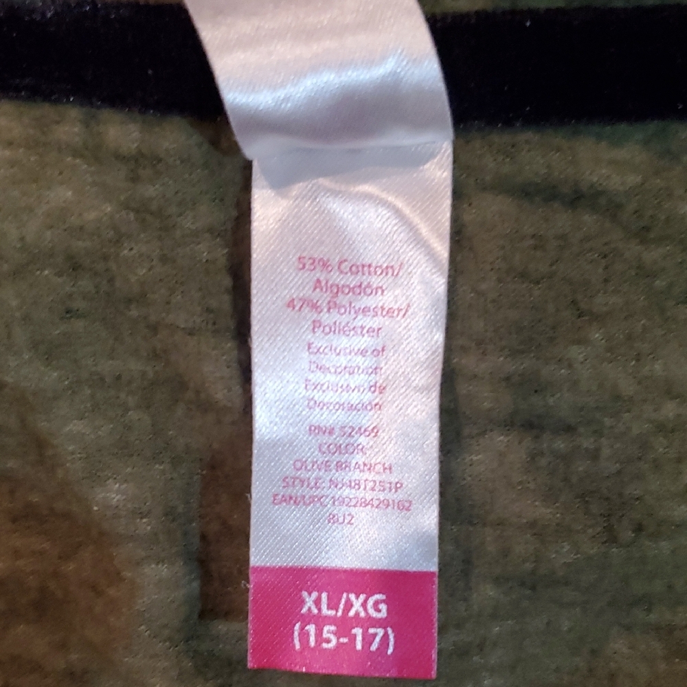 No Boundaries Olive Green Zip-Up Jacket - Picture 5 of 7